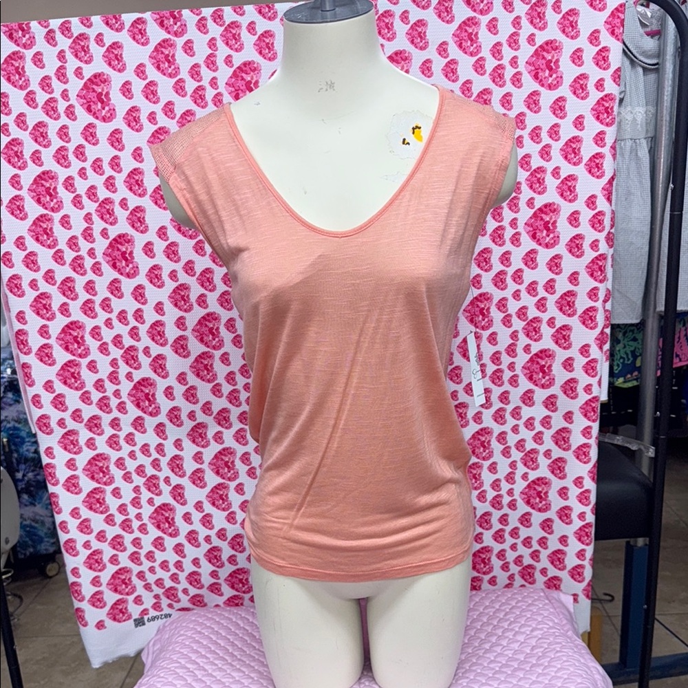 Women's Peach Sleeveless Top